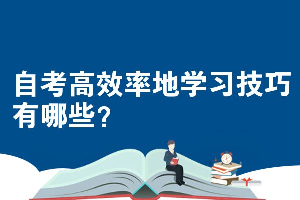 自考高效率地学习技巧有哪些?