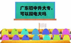甘肃初中升大专，可以报电大吗